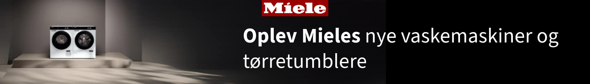 Miele W2 og T2 vaskemaskine og tørretumbler – oplev Mieles nyeste teknologi inden for skånsom og energieffektiv tøjpleje.
